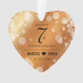 Élégant 7e anniversaire Mariage de cuivre acryliqu (dos)