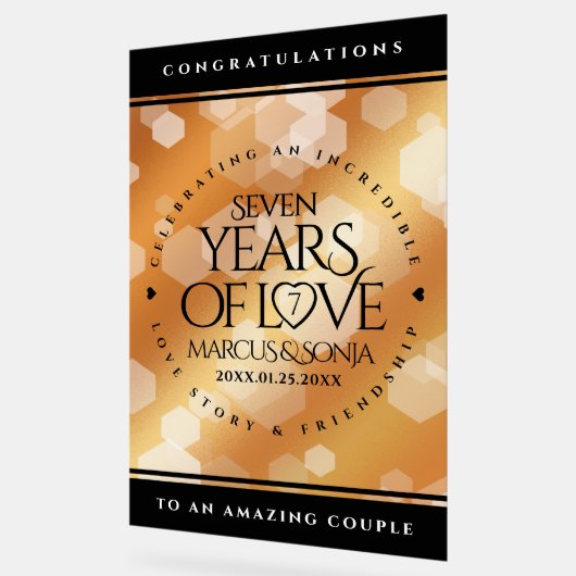 Élégant 7ème anniversaire de Mariage de cuivre (Angle)