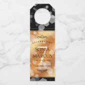 Elegant 7th Copper Wedding Jubileum Celebration Flessenhanger (Voorkant)