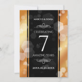 Elegant 7th Copper Wedding Jubileum Celebration Kaart (Voorkant)