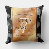 Elegant 7th Copper Wedding Jubileum Celebration Kussen (Achterkant)