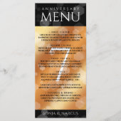 Elegant 7th Copper Wedding Jubileum Celebration Menu (Voorkant)