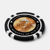 Elegant 7th Copper Wedding Jubileum Celebration Poker Chips (Enkel)