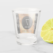 Elegant 7th Copper Wedding Jubileum Celebration Shot Glas (Achterkant)