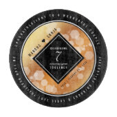 Elegant 7th Copper Wedding Jubileum Celebration Snijplank (Voorkant)