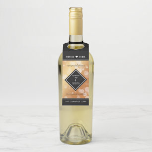 Elegant 7th Copper Wedding Jubileum Flessenhanger