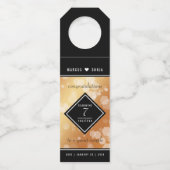 Elegant 7th Copper Wedding Jubileum Flessenhanger (Achterkant)