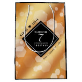 Elegant 7th Copper Wedding Jubileum Medium Cadeauzakje (Voorkant)