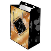 Elegant 7th Copper Wedding Jubileum Medium Cadeauzakje (Achterkant Gekanteld)