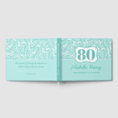 Elégant 80e Anniversaire Livre d'hôtes (Complet)
