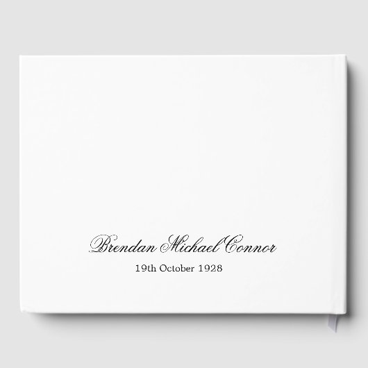 Elégant 80e anniversaire Photo & Monogramme Livre (Verso)