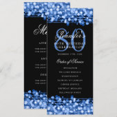 Élégant 80e anniversaire Programme de fête Marine (Devant / Derrière)
