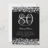 Elégant 80e anniversaire Programme de fête Menu Ar (Devant)