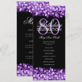 Élégant 80e anniversaire Programme de fête Menu po (Devant / Derrière)