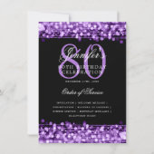 Élégant 80e anniversaire Programme de fête Menu po (Devant)