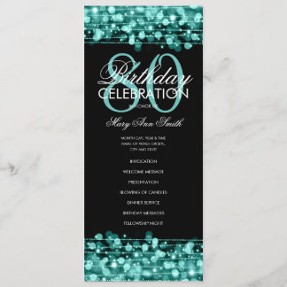 Elégant 80e anniversaire Programme de fête Menu Tu