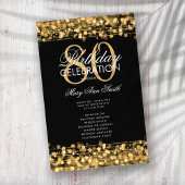 Elegant 80e verjaardag Programma Gold met menu