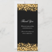 Elegant 80e verjaardagsprogramma goud met dank u kaart (Achterkant)