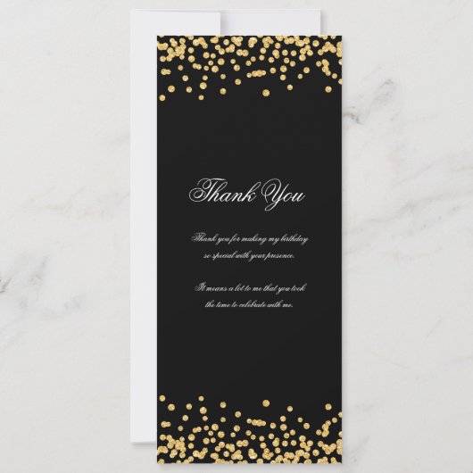 Elegant 80ste verjaardag programma Bedankt Gold Bl (Achterkant)