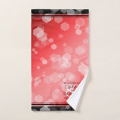 Elegant 80th Ruby Wedding Jubileum Bad Handdoek (Handdoek)