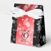 Elegant 80th Ruby Wedding Jubileum Celebration Bedankdoosjes (Voorkant Zijde)