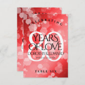 Elegant 80th Ruby Wedding Jubileum Celebration Bedankkaart (Voorkant / Achterkant)