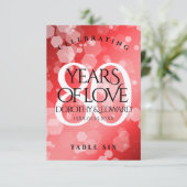 Elegant 80th Ruby Wedding Jubileum Celebration Bedankkaart (Staand voorkant)