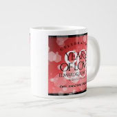 Elegant 80th Ruby Wedding Jubileum Celebration Extra Grote Beker (Voorkant rechts)