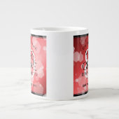 Elegant 80th Ruby Wedding Jubileum Celebration Extra Grote Beker (Voorkant)