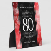 Elegant 80th Ruby Wedding Jubileum Celebration Fotoplaat (Zijkant)