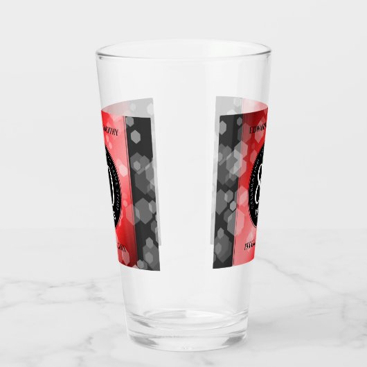 Elegant 80th Ruby Wedding Jubileum Celebration Glas (Rechts)