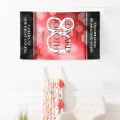Elegant 80th Ruby Wedding Jubileum Celebration Spandoek (Insitu)