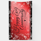 Elegant 80th Ruby Wedding Jubileum Celebration Spandoek (Verticaal)