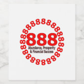 Élégant 888 Angel Numéro Vin Bouteille Étiquette (Étiquettes simples)