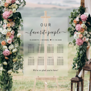 Elégant 8 Mariage table Siège givré