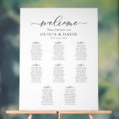 Elegant 8 Tables Welcome Acrylic Seating Chart (Neutre)