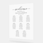 Elegant 8 Tables Welcome Acrylic Seating Chart (Angle)