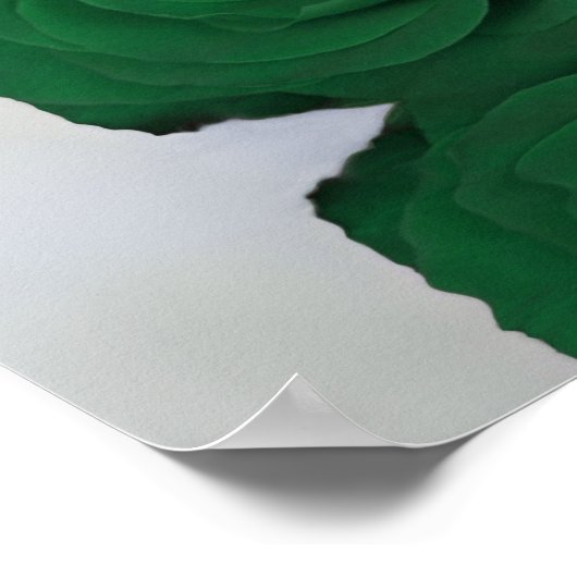 Elegant 8 tafel smaragd groen Roos zitschema Poster (Hoek)