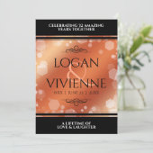 Elegant 8e 32e Bronzen Huwelijksjubileum Kaart (Staand voorkant)