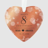 Élégant 8e anniversaire Mariage de bronze acryliqu (dos)