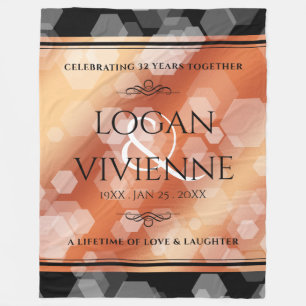 Elegant 8e Jubileum uit de Bronze Wedding Fleece Deken