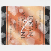 Elegant 8e Jubileum uit de Bronze Wedding Fleece Deken (Voorkant (Horizontaal))