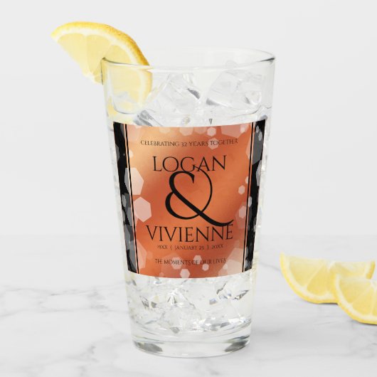 Elegant 8e Jubileum uit de Bronze Wedding Glas (Voorkant ijs)