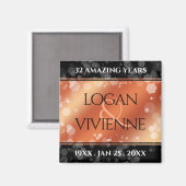 Elegant 8e Jubileum uit de Bronze Wedding Magneet (Voorkant / Achterkant)