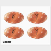 Elegant 8e Jubileum uit de Bronze Wedding Ovale Sticker (Vel)