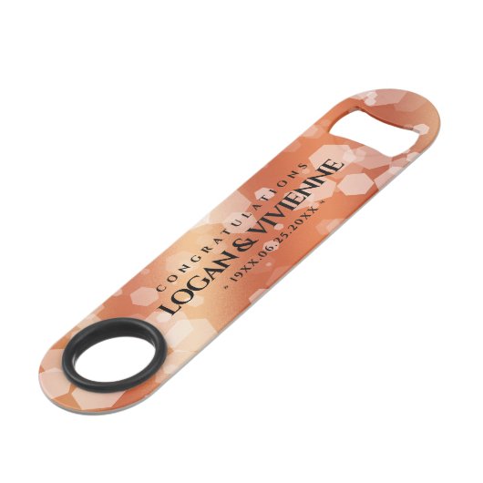 Elegant 8e Jubileum uit de Bronze Wedding Speed Flessenopener (Voorkant Gekanteld)