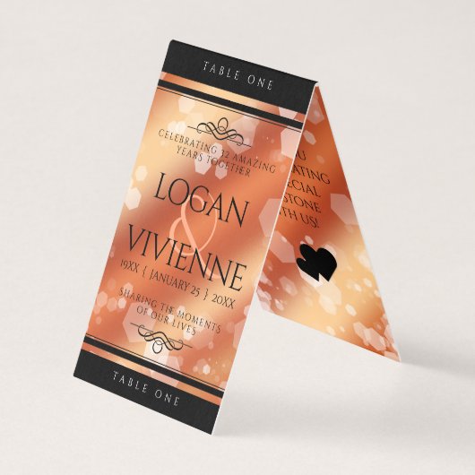 Élégant 8ème 32ème anniversaire de Mariage de bron (Front)