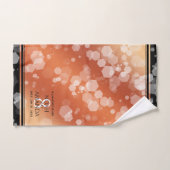 Élégant 8ème anniversaire de Mariage de bronze (Serviette à main)