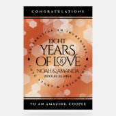 Élégant 8ème anniversaire de Mariage de bronze (Recto)