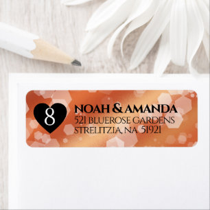 Elegant 8th Bronze Wedding Jubileum Celebration Etiket